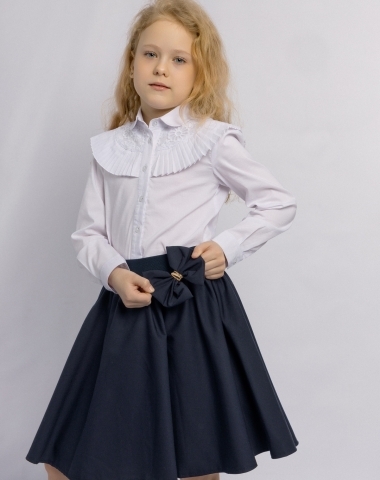 Блузка Рубашка Гафре-кокетка